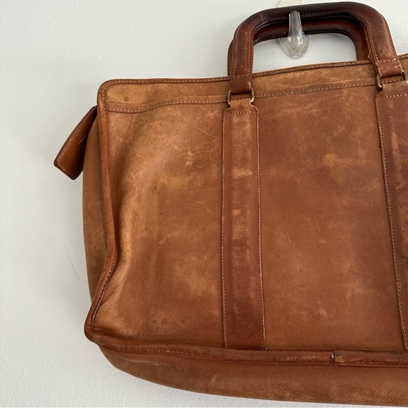 Vintage Coach Briefcase Handbag Brown Leather - Picture 11 of 16